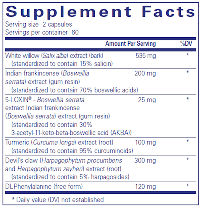 Phyto UltraComfort 120 caps (Pure Encapsulations) supplement facts