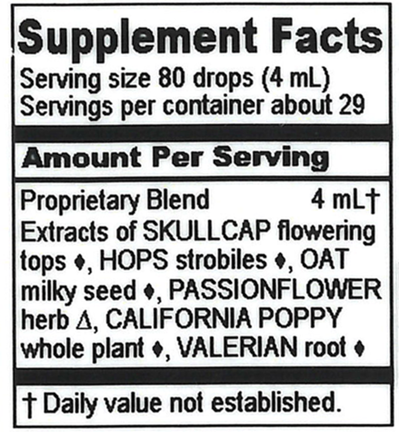 Phytocalm (Herbalist Alchemist) 4oz Supplement Facts