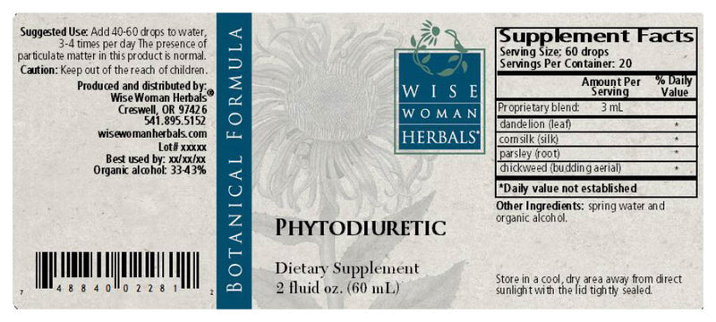 Phytodiuretic 2 oz Wise Woman Herbals products