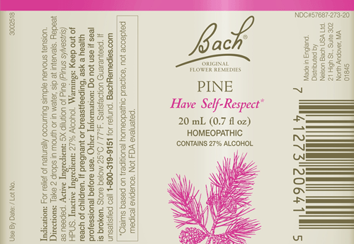 Pine Flower Essence (Nelson Bach) Label