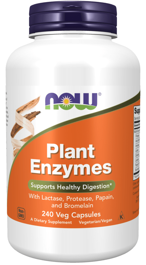 Plant Enzymes 240 Veg Capsules (NOW) Front