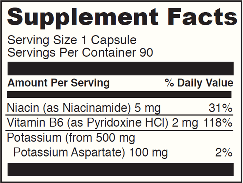 Potassium Aspartate DaVinci Labs Supplement Facts