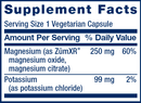 potassium with extend-release magnesium (life extension) supplement facts