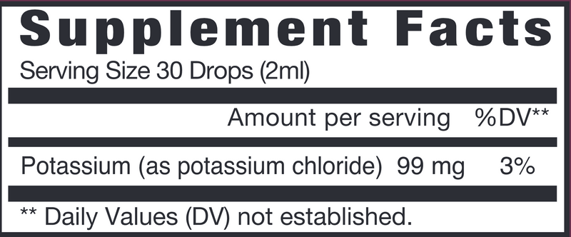 Potassium Liquid (Eidon) Supplement Facts