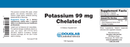 BACKORDER ONLY - Potassium (99 mg.) Chelated