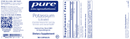 potassium citrate pure encapsulations label