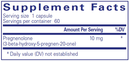 pregnenolone 10 mg pure encapsulations supplement facts