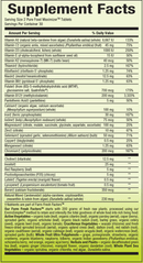 women's prenatal multivitamin whole earth and sea supplement facts