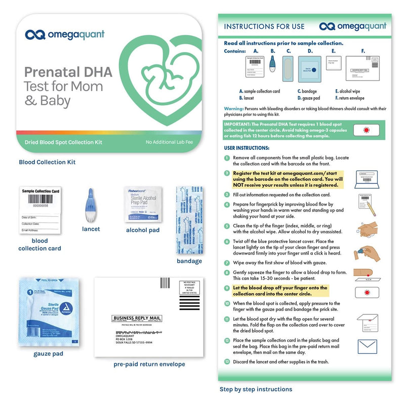Prenatal Blood DHA OmegaQuant Instructions