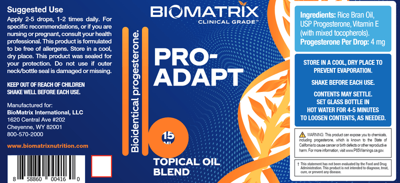 Pro-Adapt (BioMatrix) Label