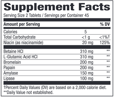 Pro-Gest-Ade* (Nature's Way) Supplement Facts