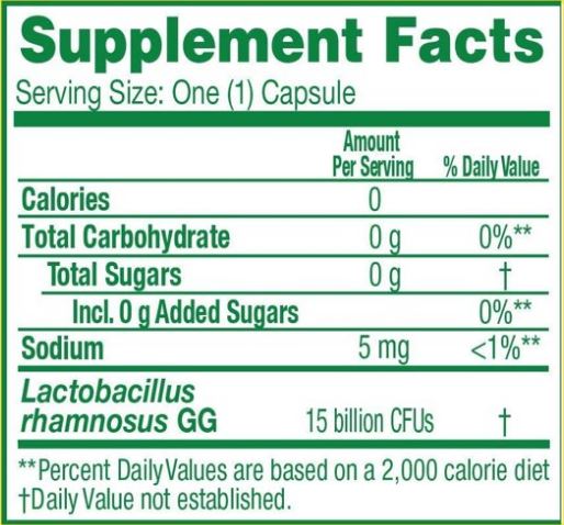 culturelle probiotics health & wellness (i-health) supplement facts