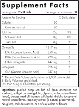 ProEPA with concentrated GLA (nordic naturals) supplement facts