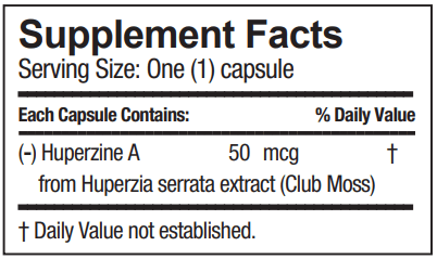 Pro Memorzine Progena Supplement Facts