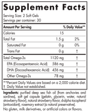 ProOmega 2000 jr. strawberry (nordic naturals) supplement facts