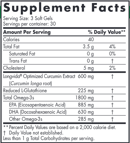 ProOmega CRP 90 Soft Gels (Nordic Naturals) Supplement Facts