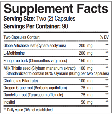 Pro Silymarin Plus Progena Supplement Facts