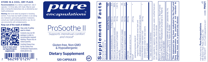 ProSoothe II (Pure Encapsulations) label