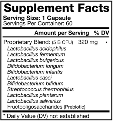 Probio 10 (Bio-Design) supplement facts