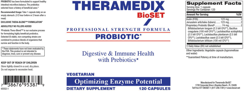 Probiotic 120ct (Theramedix) Label