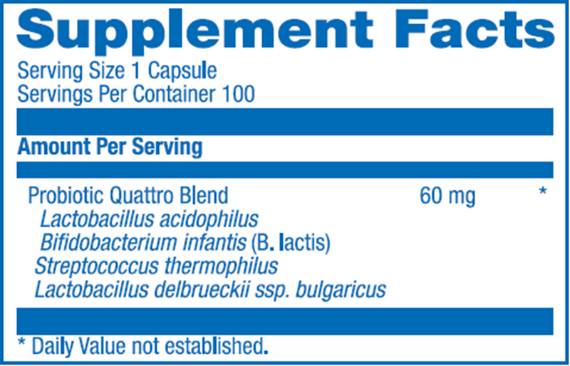 Probiotic Complete (Anabolic Laboratories) Supplement Facts