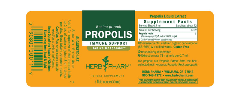 Propolis label Herb Pharm