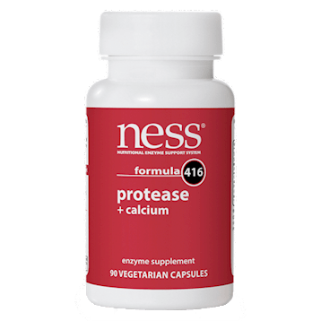 Protease + Calcium Formula 416 90ct (Ness Enzymes) Front