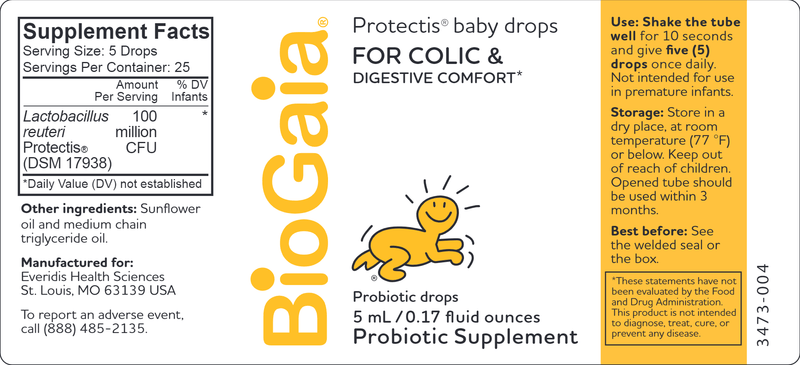 Protectis Baby Drops (Biogaia) Label