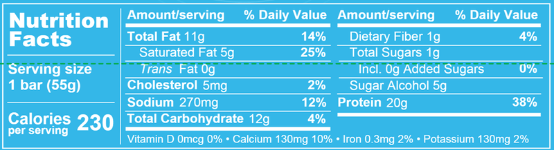Protein Bar Salty Chocolate Peanut Vital Proteins Nutrition Facts