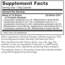 protodophilus 25 billion (protocol for life balance) supplement facts
