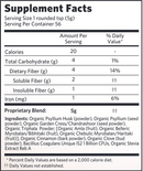 psyllium pre & probiotic cinnamon organic india supplement facts
