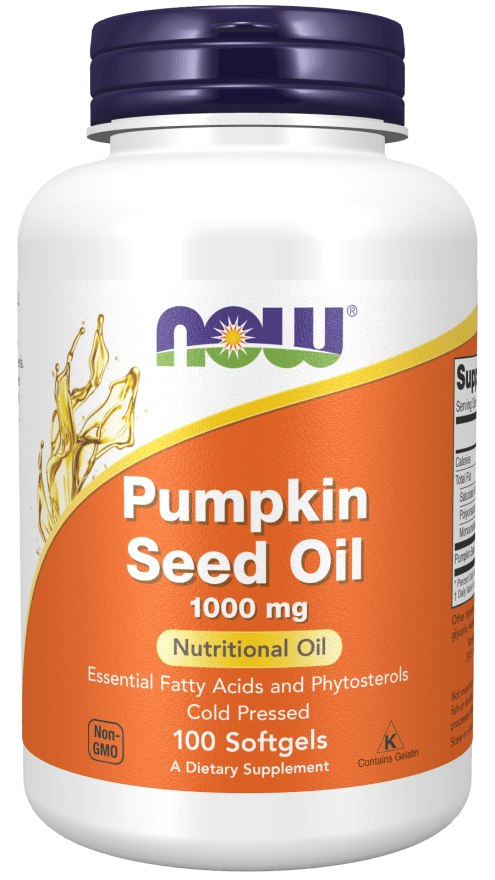 Pumpkin Seed Oil 1000 mg (NOW) Front