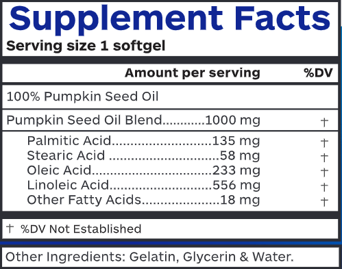 Pumpkin Seed Oil (Professional Botanicals) Supplement Facts