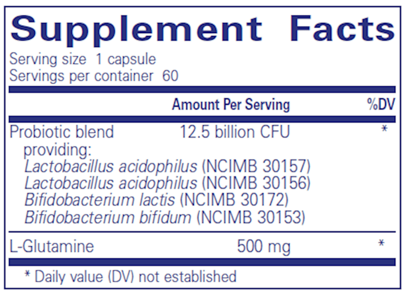 PureBiOme G.I. (Pure Encapsulations) Front Supplement Facts