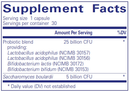 purebiome intensive pure encapsulations supplement facts