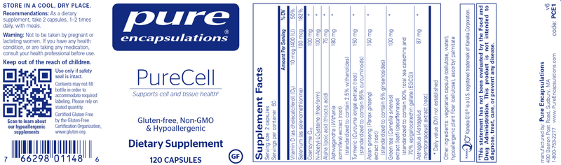 PureCell (Pure Encapsulations) label