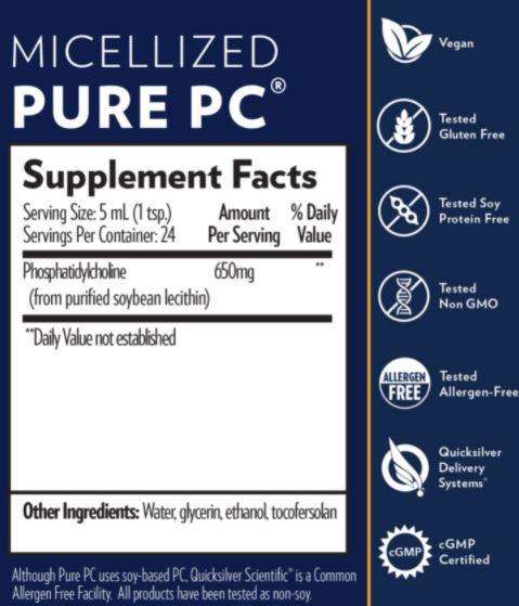 Pure PC® (Quicksilver Scientific) Supplement Facts