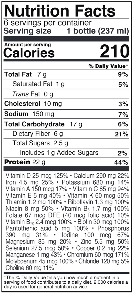 Purely Complete - 6 pack (Pure Encapsulations) Chocolate nutrition facts