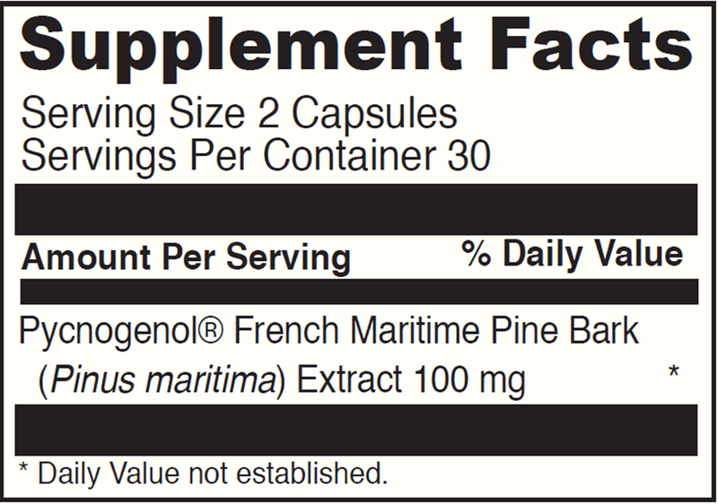 Pycnogenol 50 (DaVinci Labs) Supplement Facts