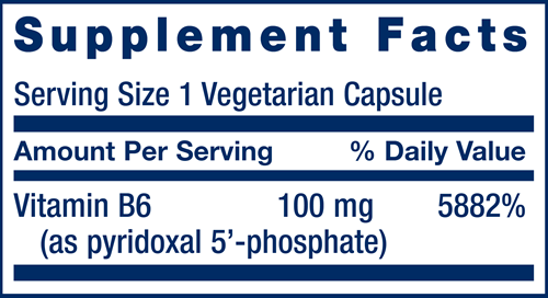 Pyridoxal 5'-Phosphate Caps (Life Extension) Supplement Facts