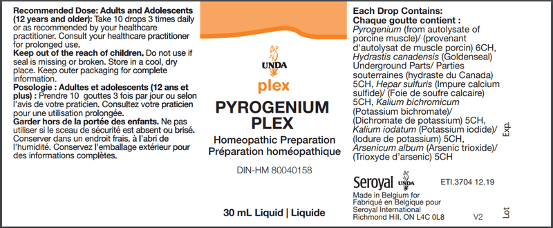 Pyrogenium Plex (UNDA) label