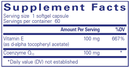q-gel 100 pure encapsulations supplement facts