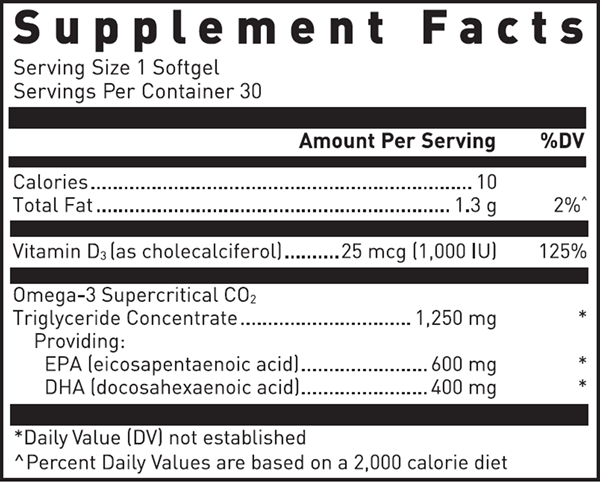 Quell Fish Oil Epa/Dha Plus D Supplement Facts Label