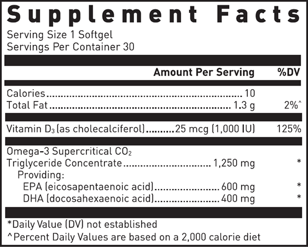 Quell Fish Oil Epa/Dha Plus D (Douglas Labs) supplement facts