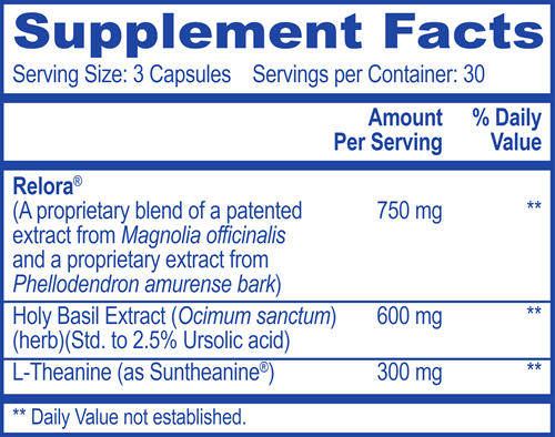 QuiCalm (Metabolic Code) supplement facts