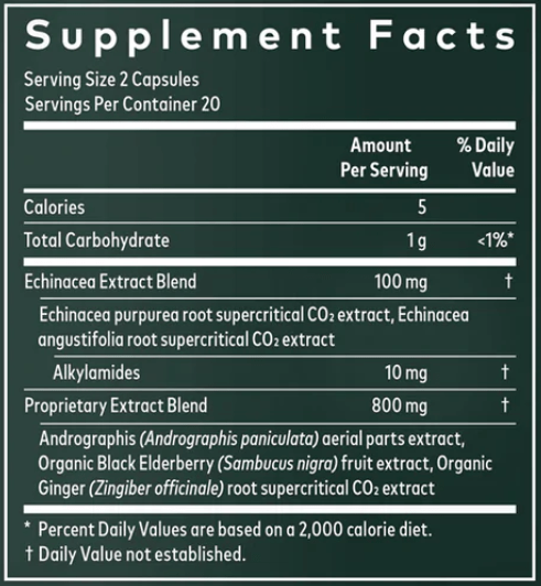 Quick Defense® 40ct (Gaia Herbs) supplement facts