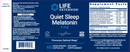quiet sleep melatonin (life extension) label