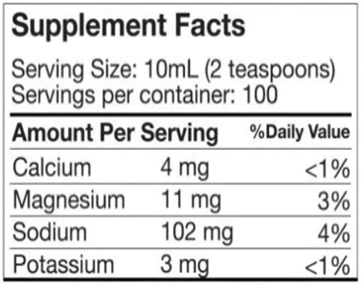 Quinton® Hypertonic, Liter* (Quicksilver Scientific) supplement facts
