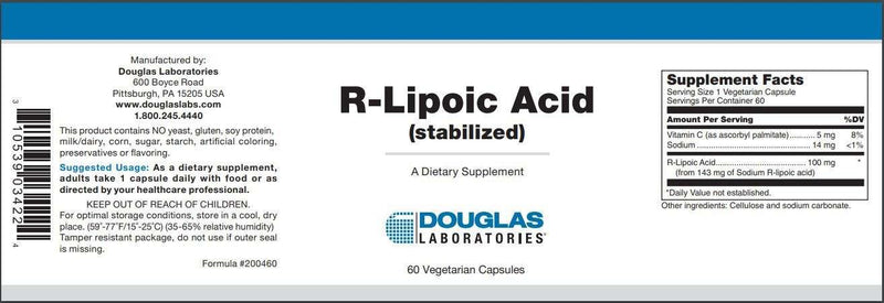 R-Lipoic Acid Revised Douglas Labs Label