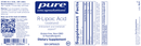 r-lipoic acid pure encapsulations label